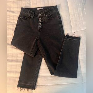 LOFT High Rise Black Jeans with Sleek Fit
